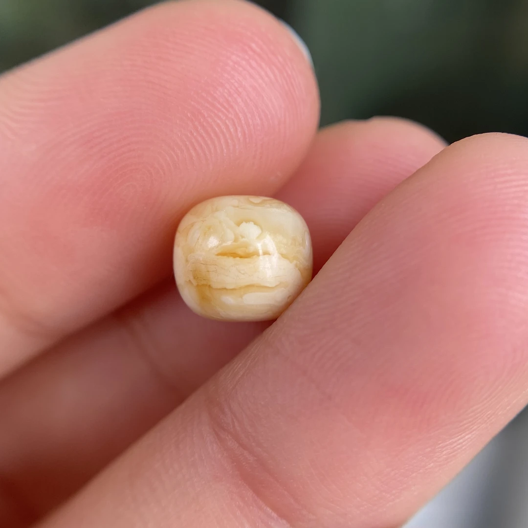 蜜蜡沁色老型配饰8.6×7.6mm，满花无优化保天然