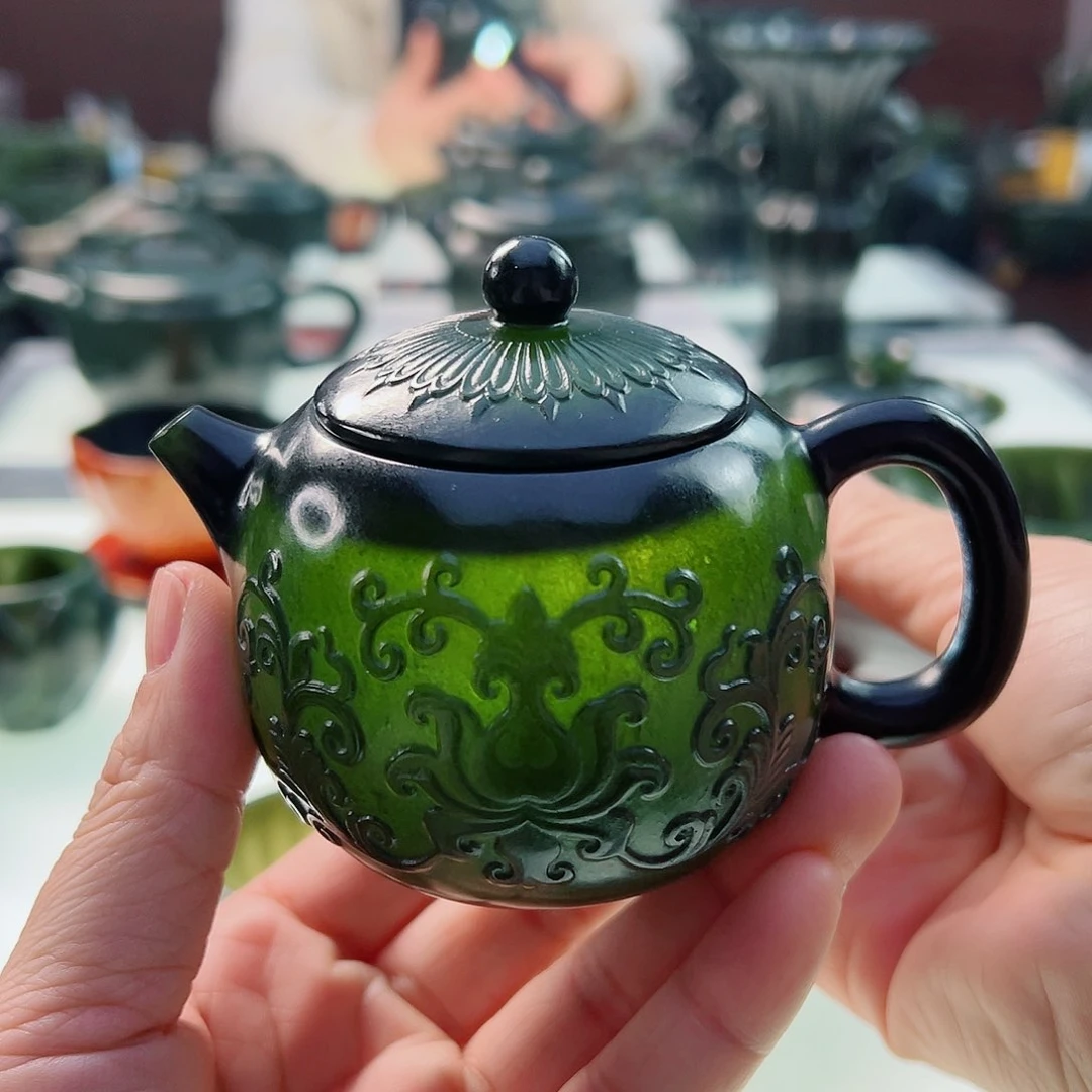 和田玉（青玉）摆件未镶嵌微瑕