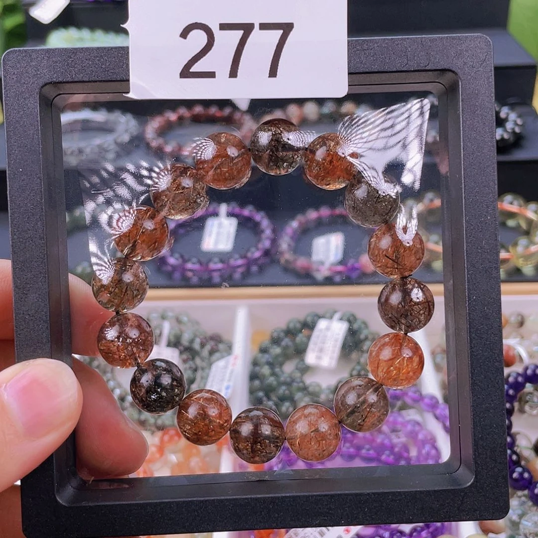 水晶手链未镶嵌9**0黑金超七