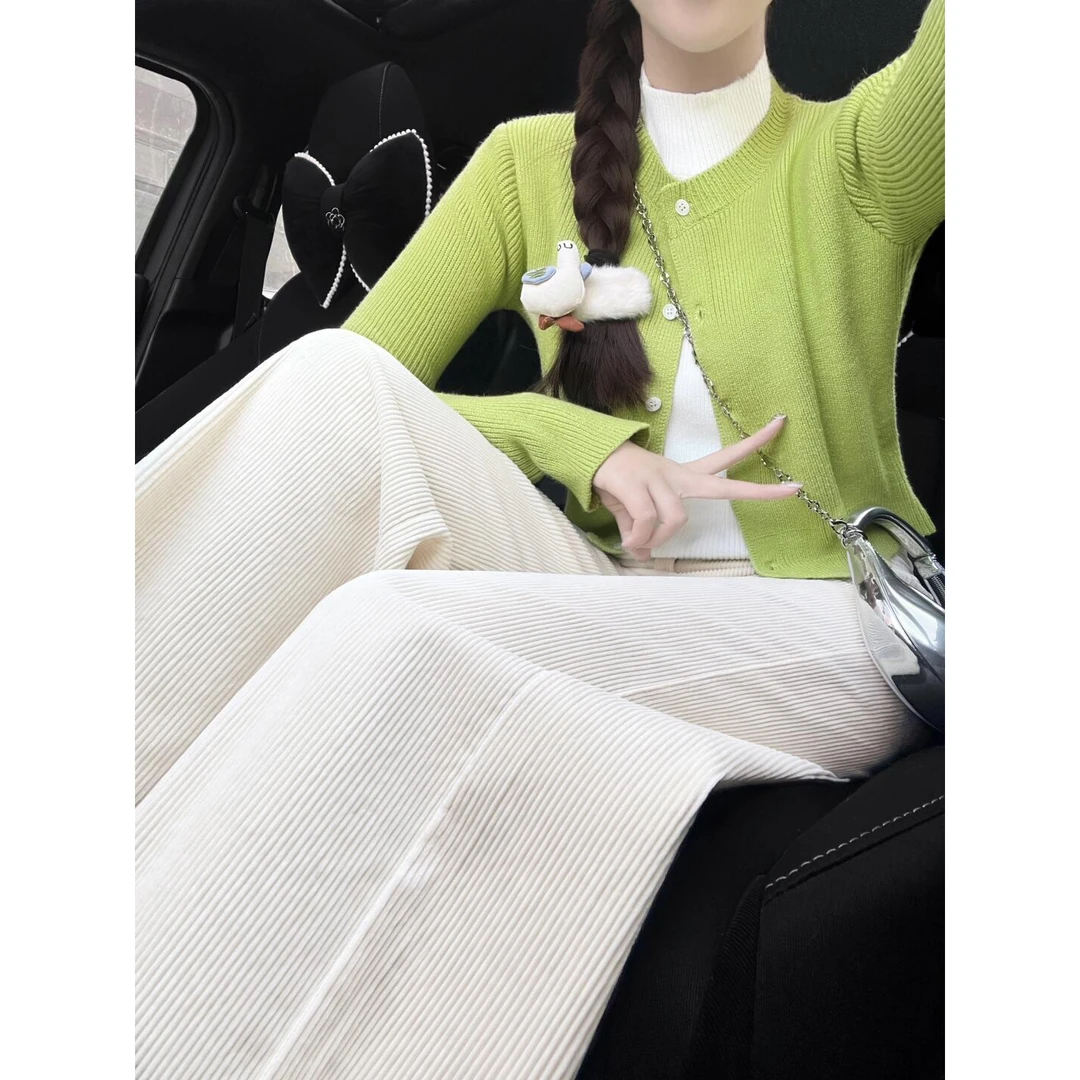 毛衣女2025早春新款气质修身显瘦假两件上衣软糯舒适长袖针织开衫