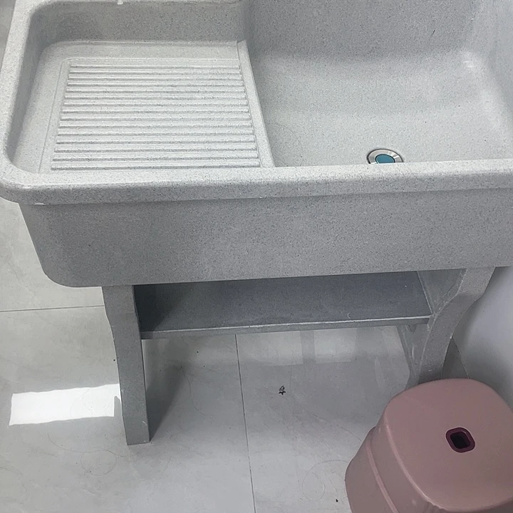 用***4石英石平边无挡水90*58*80灰