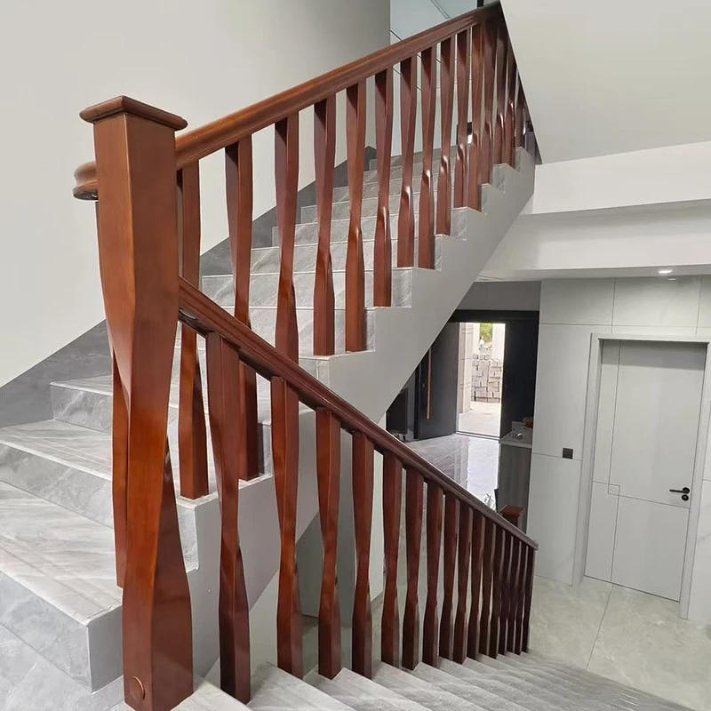 【包邮包安装】小蛮腰实木楼梯扶手定制家用楼梯定做现代简约别墅