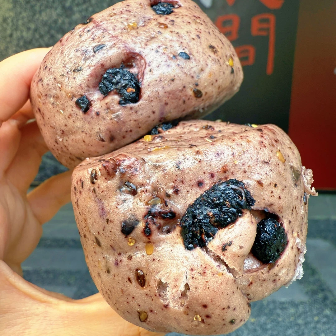 五黑馒头杂粮馒头膳食养生新鲜食材黑枸杞芝麻五谷脂肥孕糖友儿童