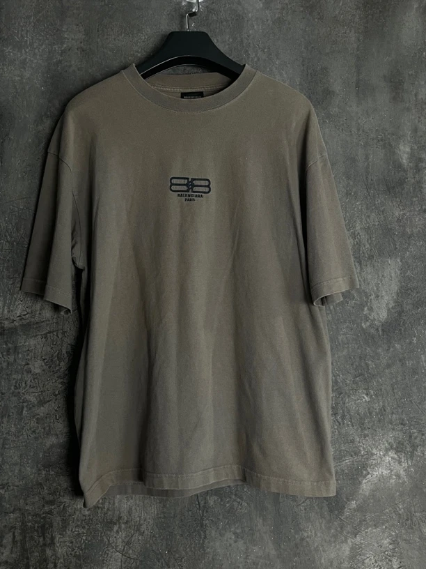 S码*1/全新未使用/巴黎世家Balenciaga 双B刺绣logo短袖/00104