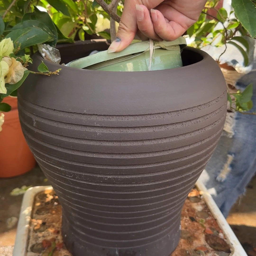 紫砂花盆口20高27宜兴紫砂瑕疵硌皮