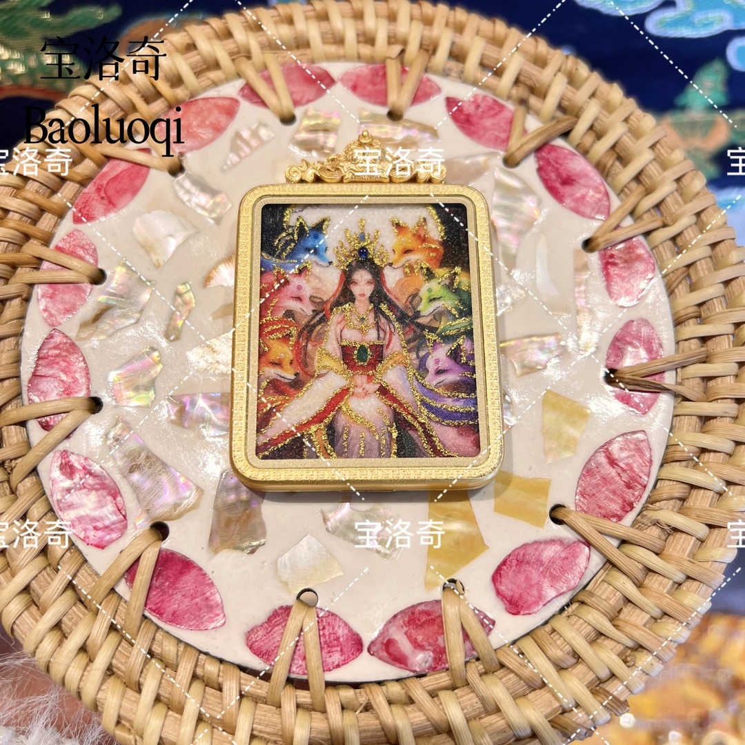 BLQTK-280 凤娘娘本尊全家福手工砂唐卡