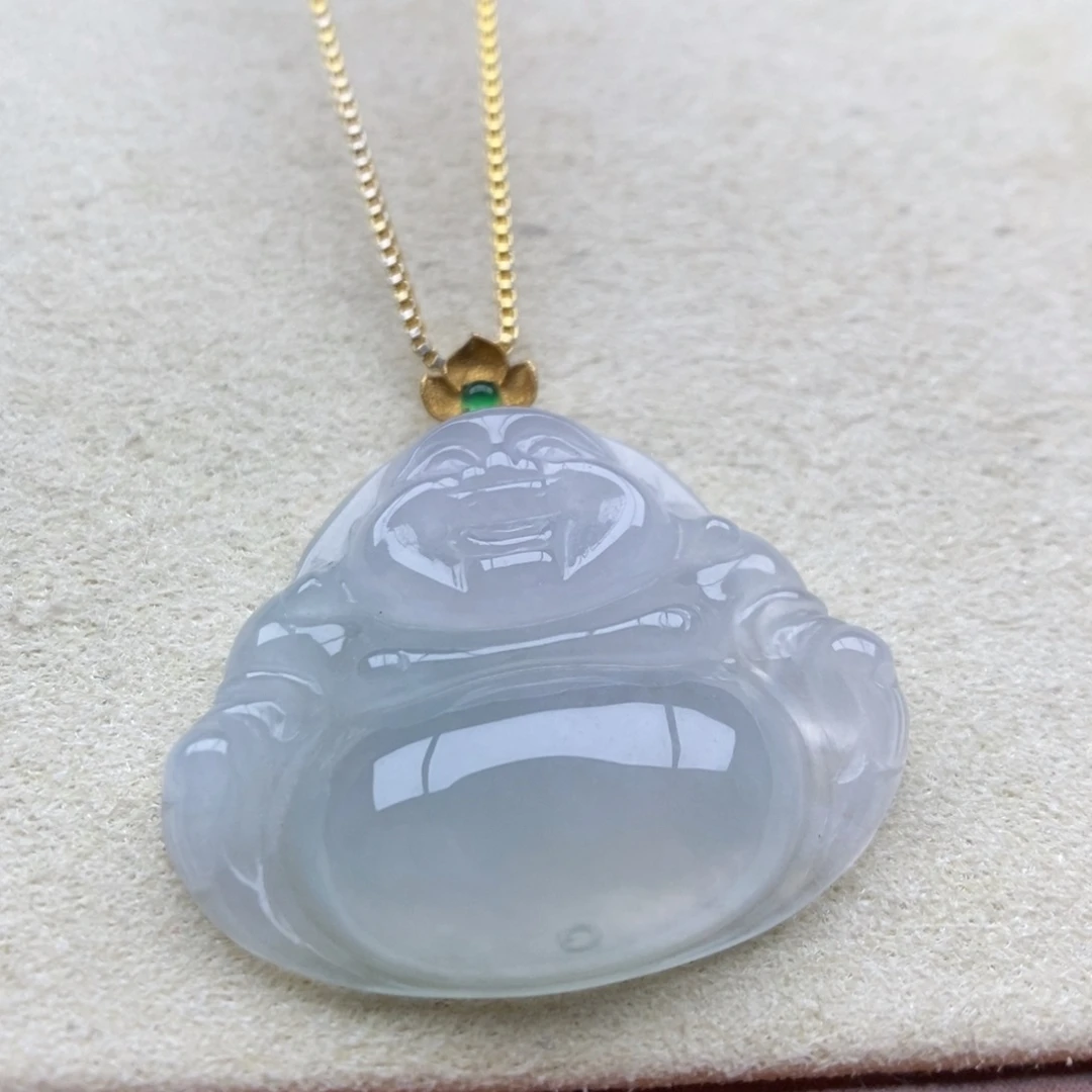 翡翠18K金镶嵌颈饰吊坠20