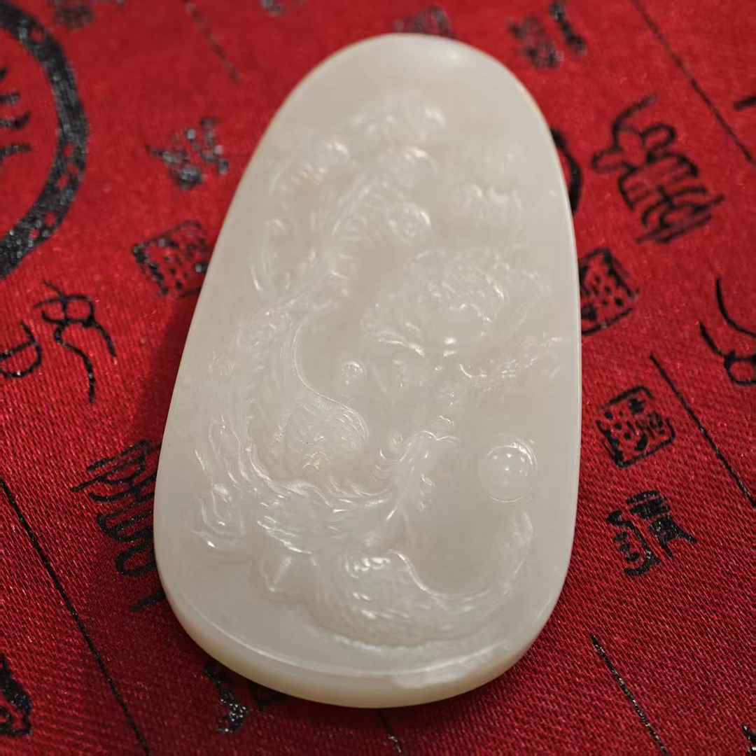 【师老师督造1105-25】27g和田玉花开富贵59*33*7mm