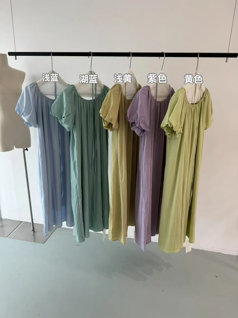 【NO退NO换】韩系慵懒风纯色休闲连衣裙858