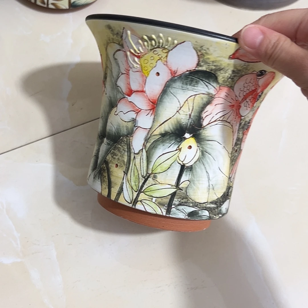 景德镇炫彩手绘口17高15