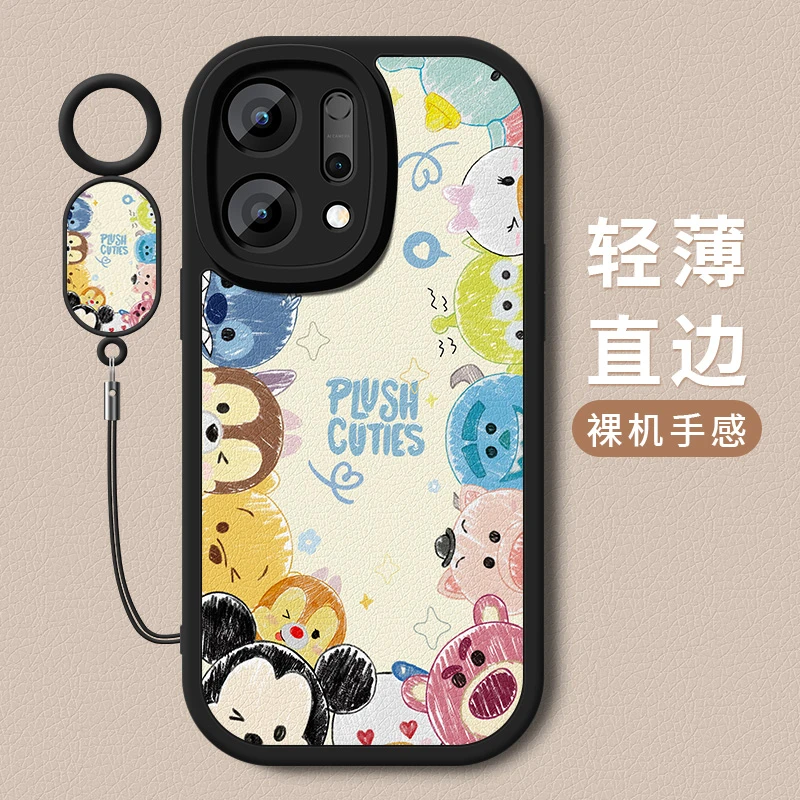 迪士尼适用opporeno14手机壳新款Reno14pro小羊皮硅胶全包保护套