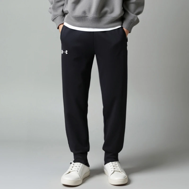 安德玛宽松男女户外百搭新款休闲裤经典跑步针织运动长裤