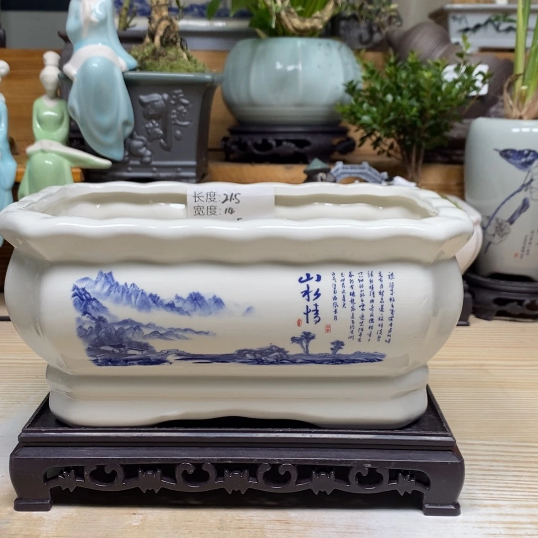 紫砂陶瓷艺术花盆陶瓷