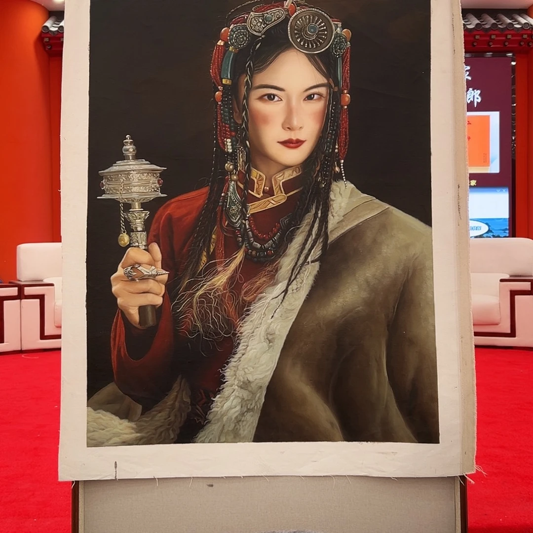 油画二郎老师展览原作