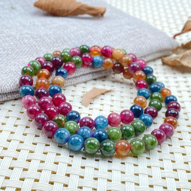 BX-47号清新大气彩虹碧多圈6mm手链多样性发一件