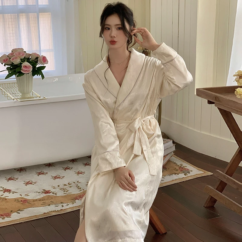 【雅露睡袍】法式睡袍纯欲风长款高级感浴巾睡裙睡衣家居服