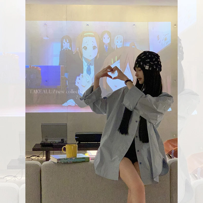 【日播专享五折】定制高克重精梳棉 显薄慵懒 质感廓形衬衫RC241030