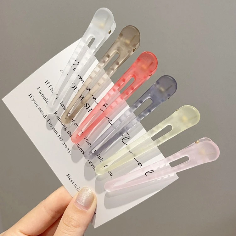 磨砂质感鸭嘴夹定位夹垫发根蓬松定型 ins风刘海夹化妆侧边夹