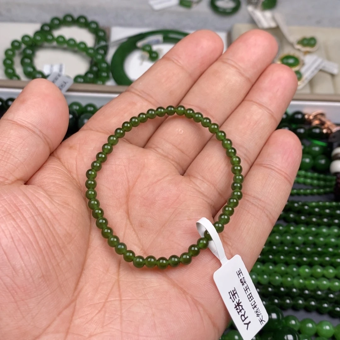 未镶嵌手串和田玉（碧玉）4mm