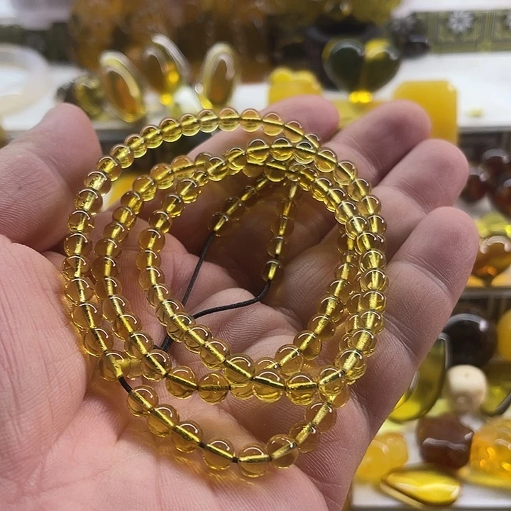 你***好琥珀未镶嵌珠宝奇石项链