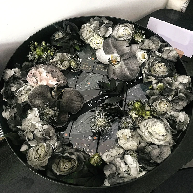 同城小时达男士花束生日礼盒小时达鲜花香烟鲜花烟花束包装