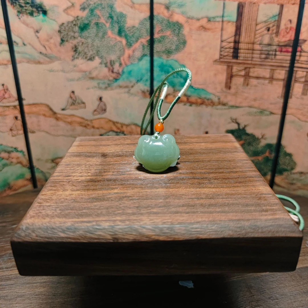 D和田玉平安锁吊坠3685