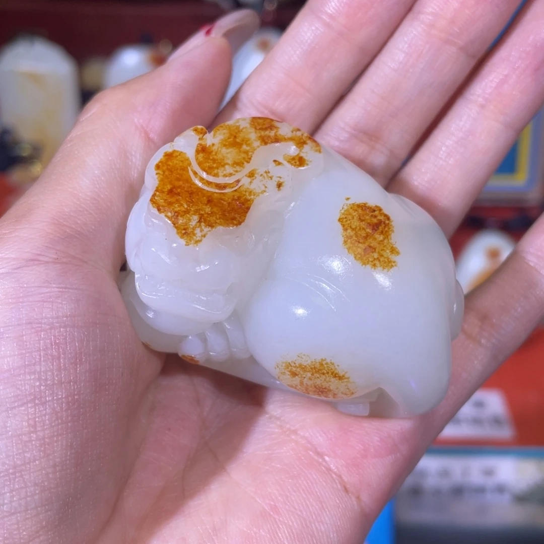 随***。和田玉未镶嵌把件