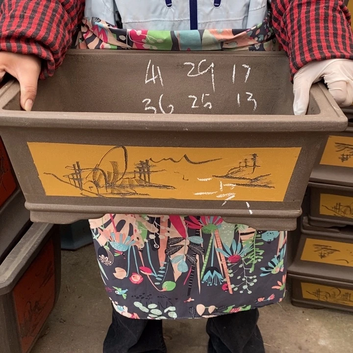 马***歌花盆紫砂只顾看电视剧