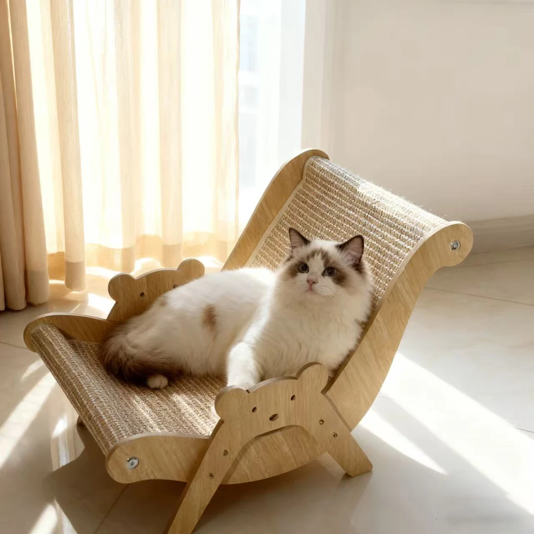 剑麻猫抓板猫不掉屑耐磨一体贵妃沙发磨爪特大猫爪板猫窝躺椅