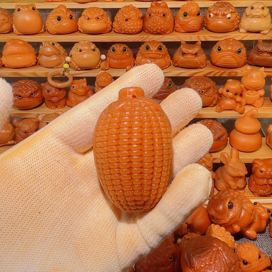 竹期*实心竹手把件雕刻