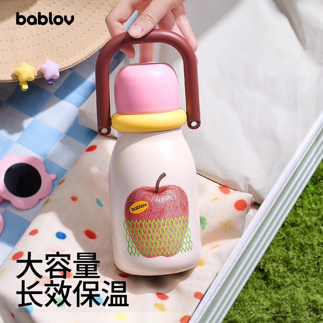 bablov女生高颜值保冰保温杯可爱便携创意网红一盖双饮保温杯学生