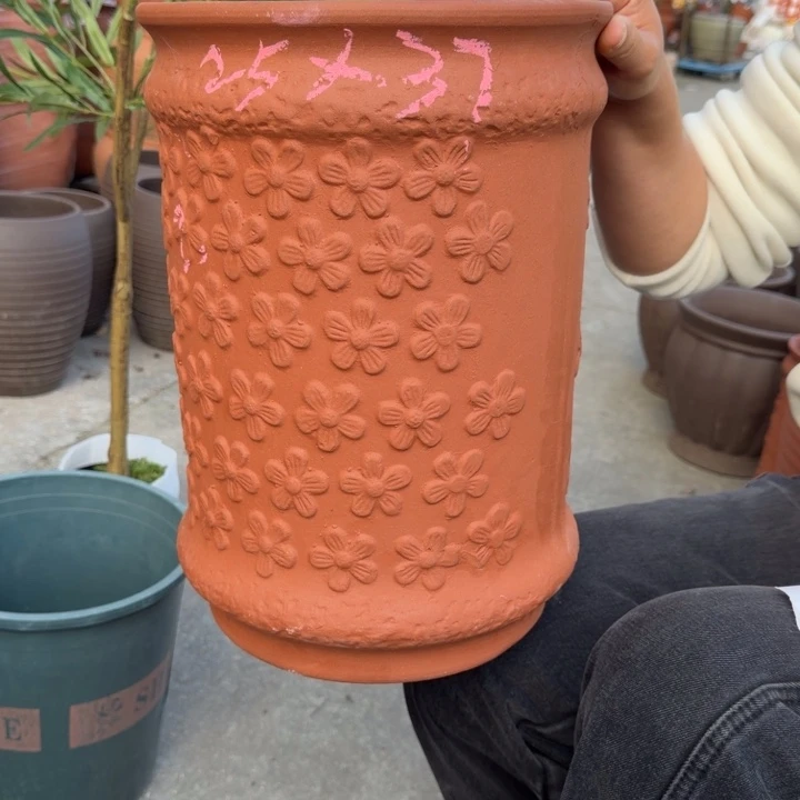 花盆紫砂口25高37宜兴紫砂瑕疵粗糙