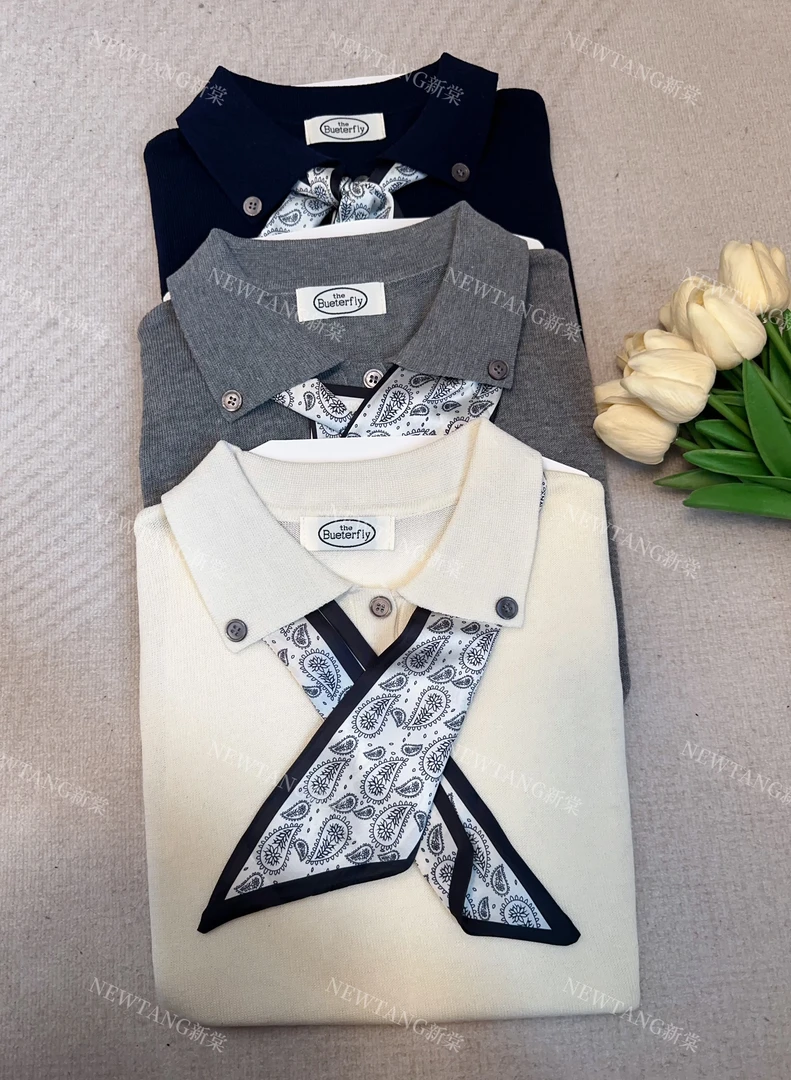 【告白讯息】301高级翻领POLO时尚女夏季显瘦无袖衣