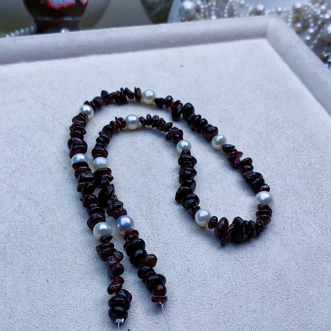 淡水珍珠颈饰银S925镶嵌