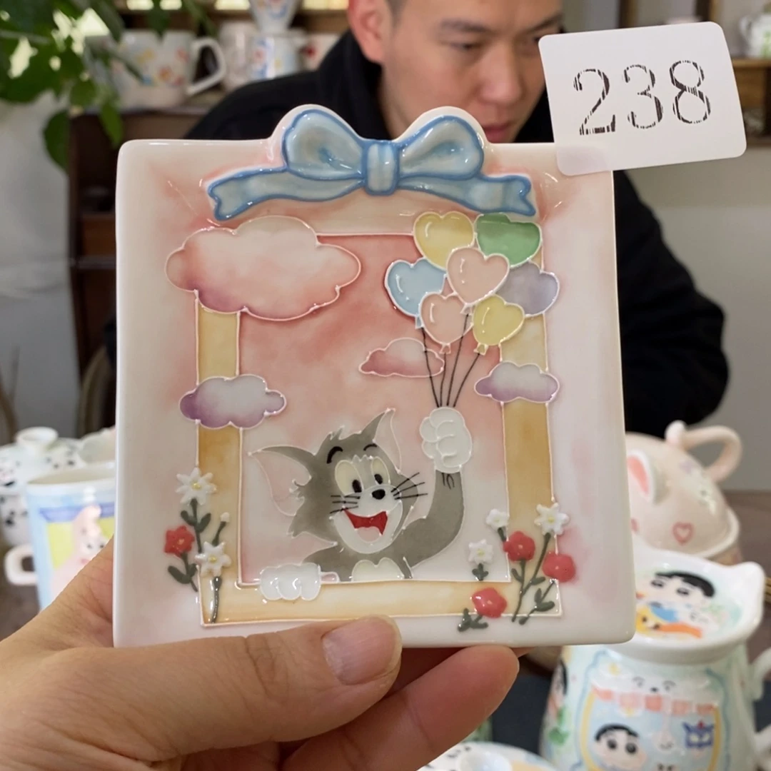 瓷片景德镇釉下彩手绘