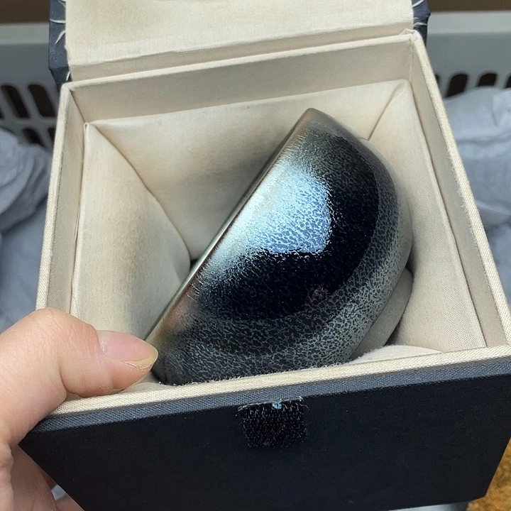 茶盏禅定蓝麒麟配礼盒