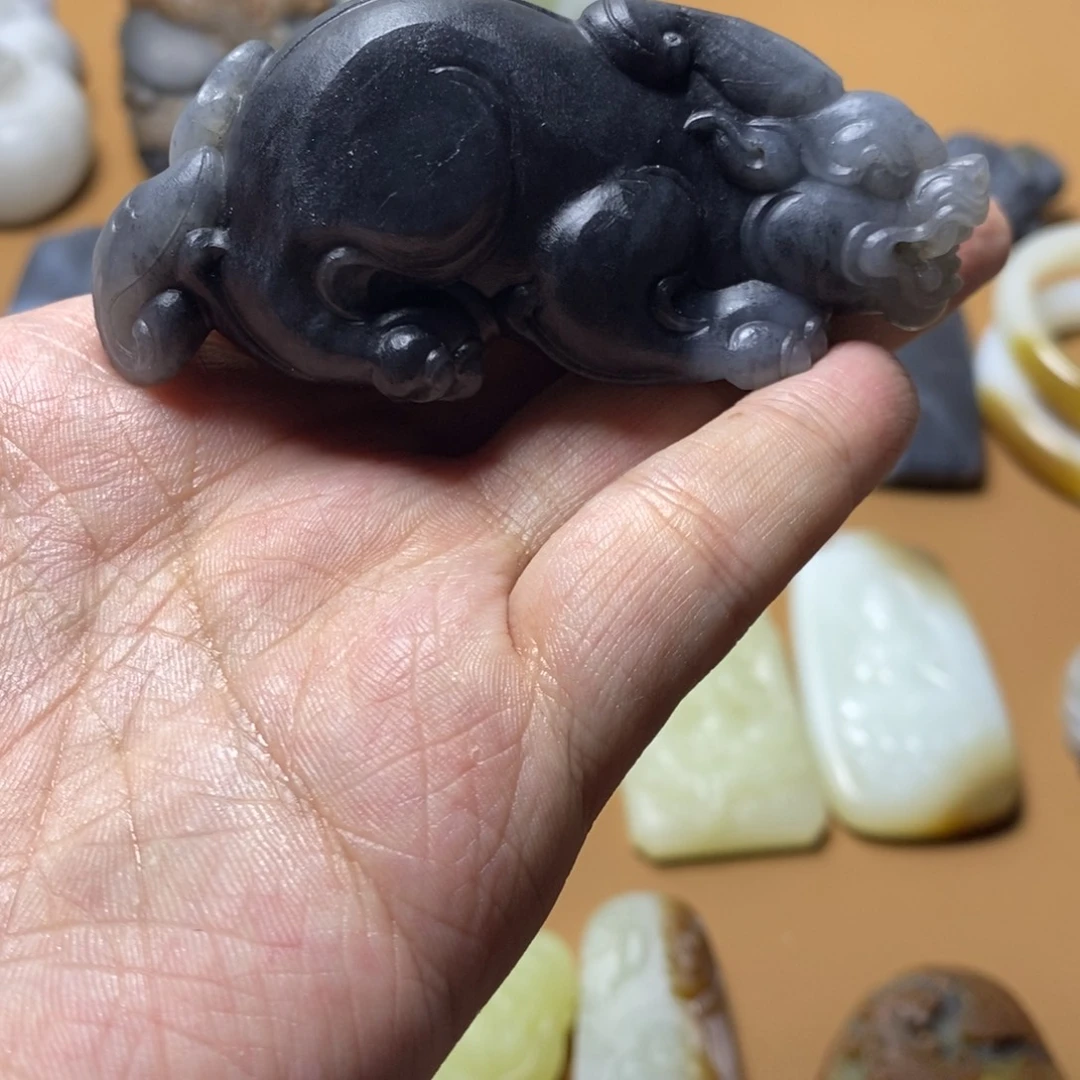 和田玉把件定制未镶嵌旭**升