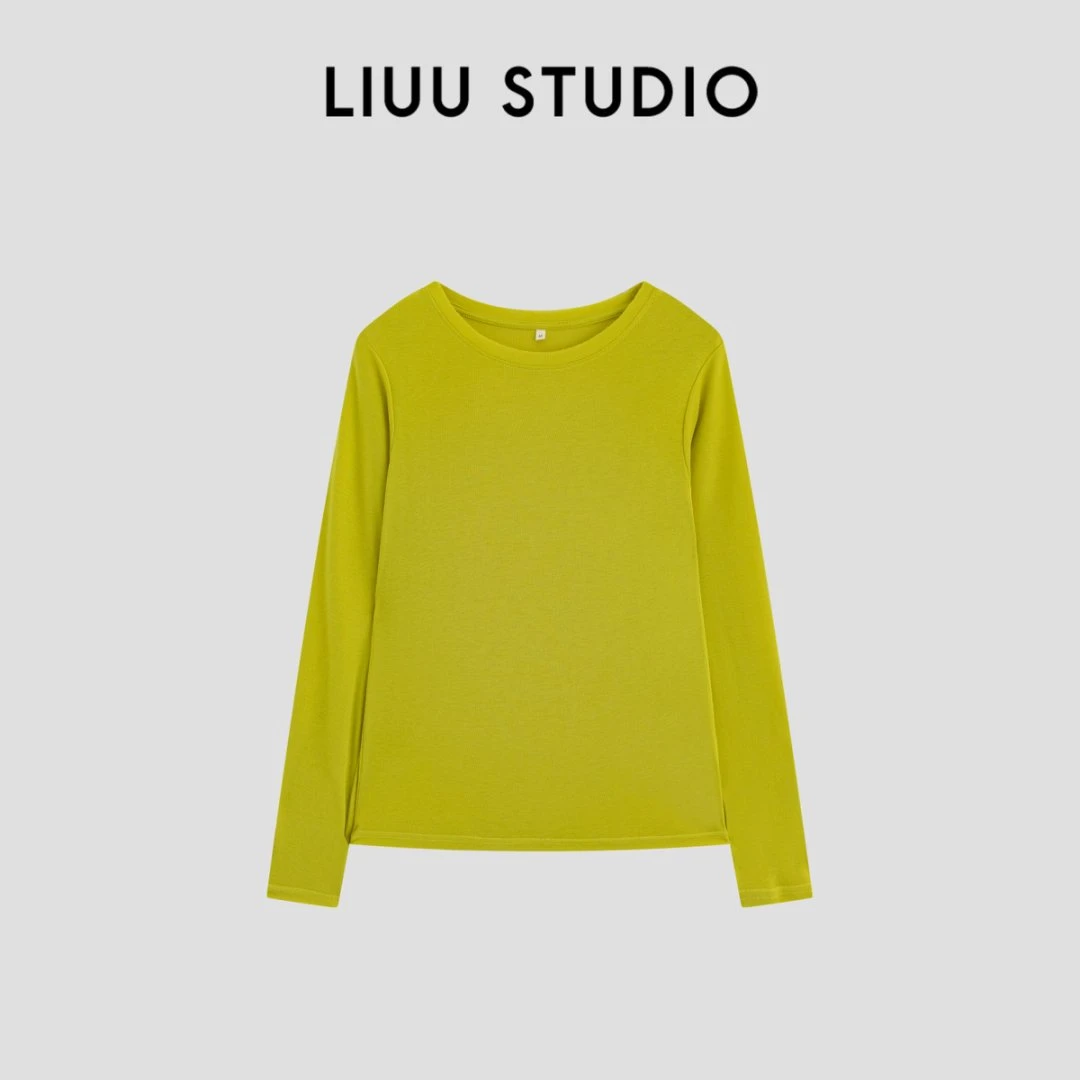 【LIUU】玩趣颜色 果绿双层领上衣