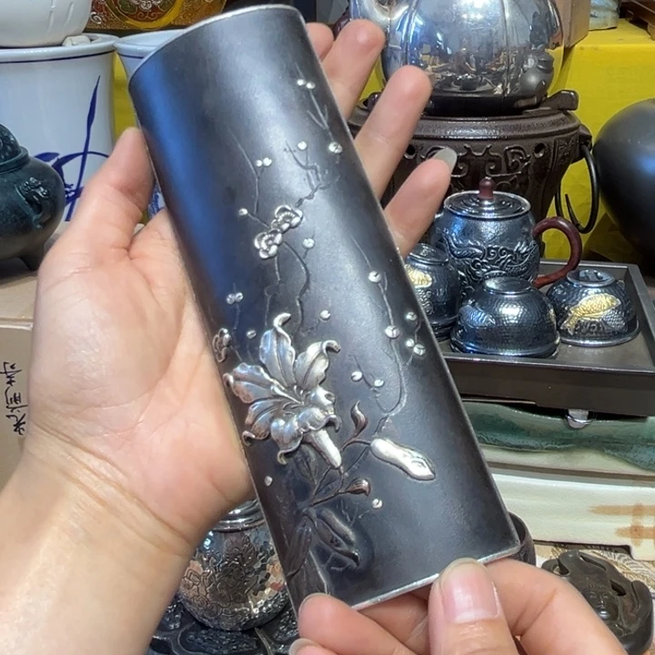 蜜安罐瓷香炉锡茶则