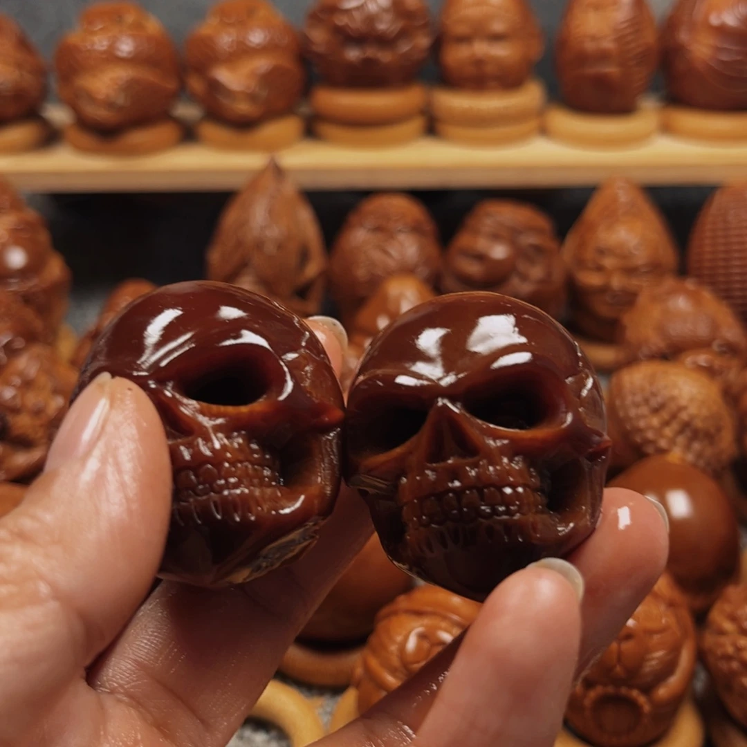 橄榄核手串/手链安**$玉化骷髅