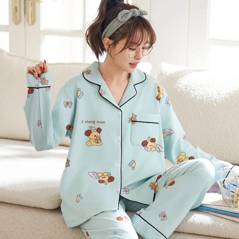 睡衣女2025年春秋新款长袖网红爆款可外穿可爱休闲大码家居服套装