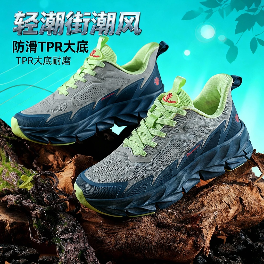 意大利幻影熊冬季情侣款越野网面跑鞋透气徒步鞋防滑户外鞋