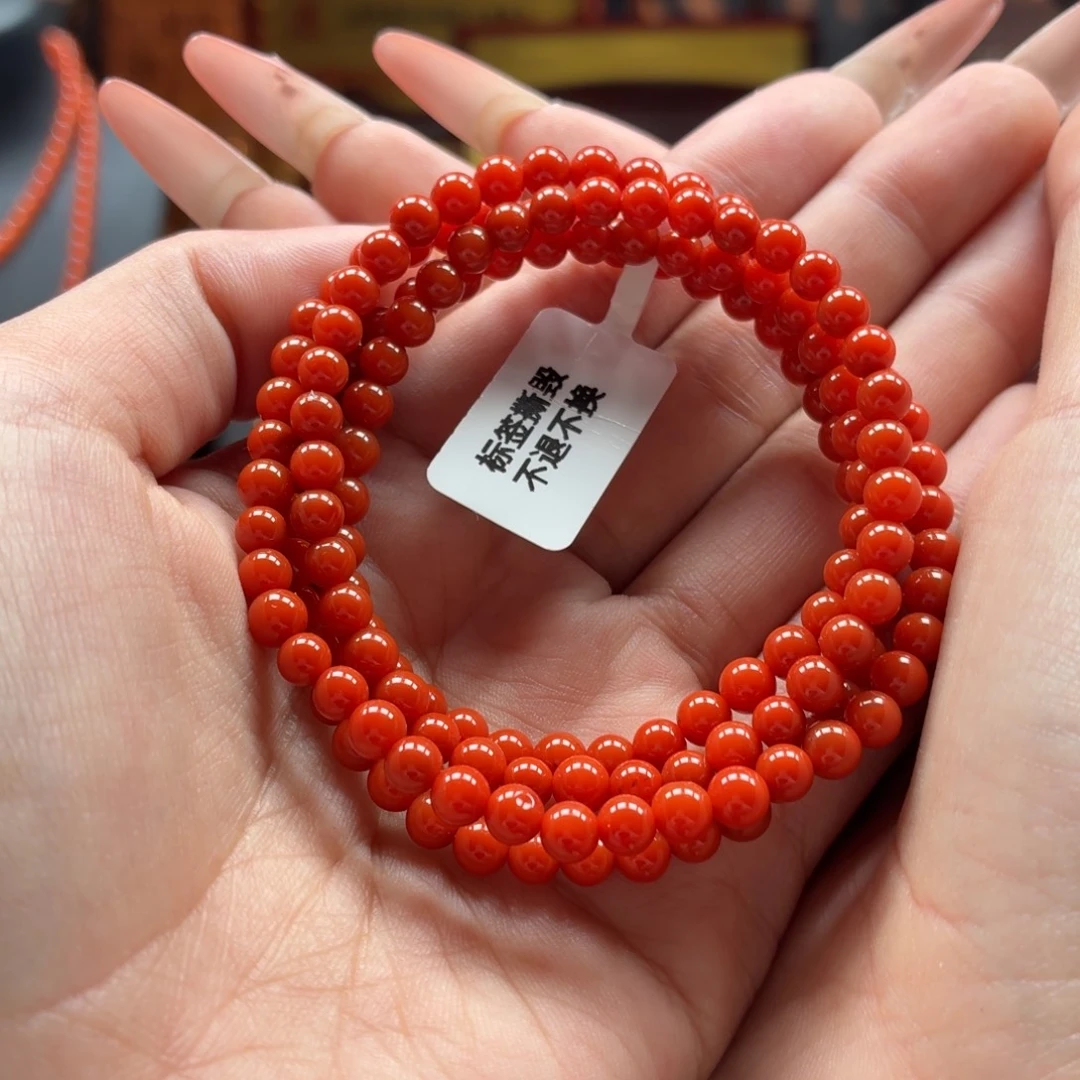 南红玛瑙未镶嵌多圈原矿保山南红啊东寨多圈卡4+
