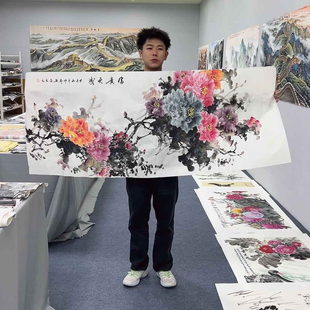 国画国画作品俄国手绘作品