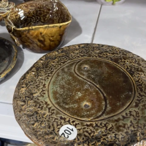 碗手工手捏咖啡杯壶承