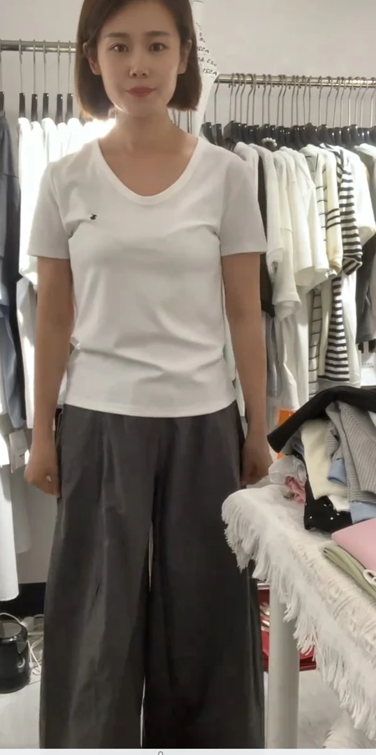 （编号拍）直播专享夏季显瘦短袖休闲百搭短袖上衣