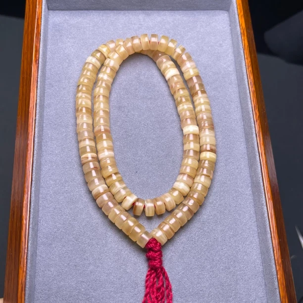 非金属珐琅手链 规格8*4 精美人工养殖高贵羊角108手持 男女同款