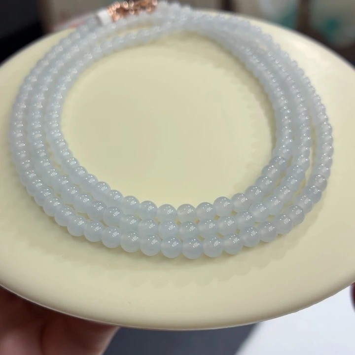 翡翠未镶嵌手链冰胶浅紫卡4