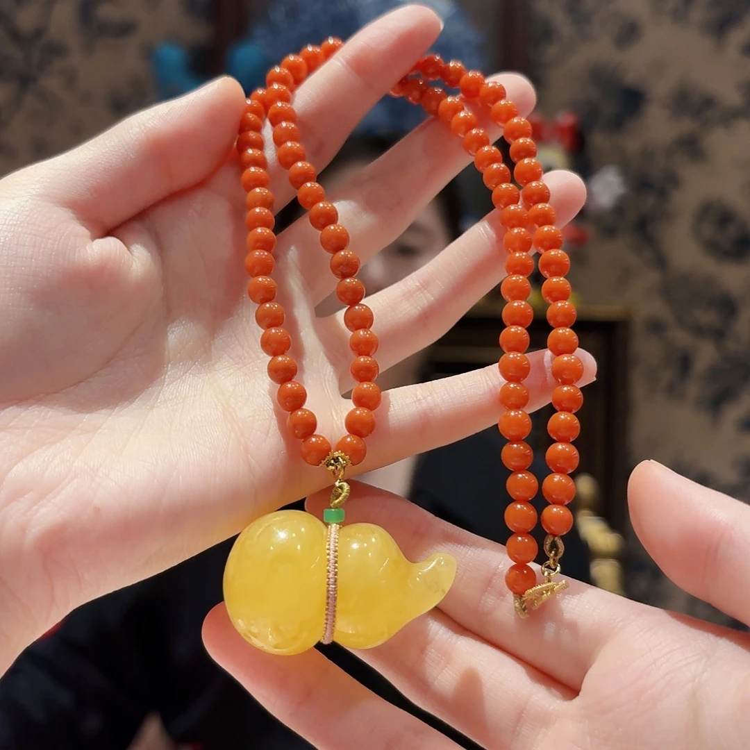 南红玛瑙未镶嵌颈饰