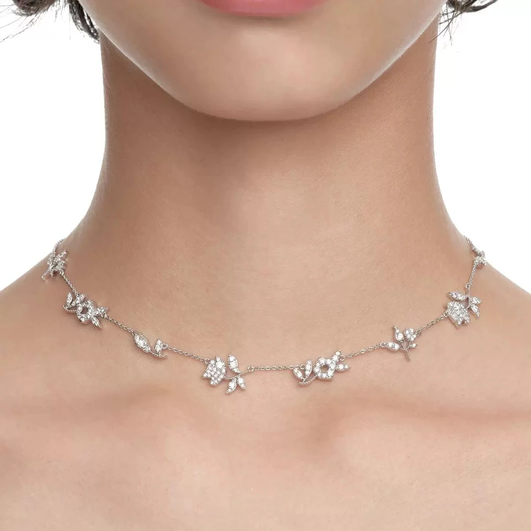 yvmin  25早春锆石碎花锁骨链  25631